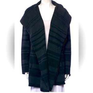 VINCE Sophie Hooded Cardigan Sweater Cashmere Wool Alpaca Sz M Oversized Gray